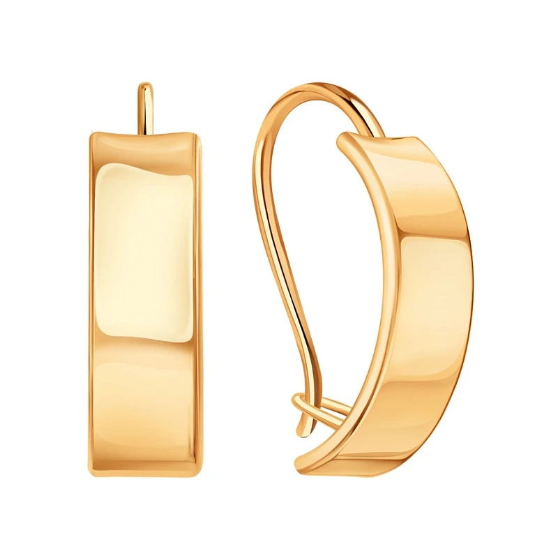 Серьги  из красного золота