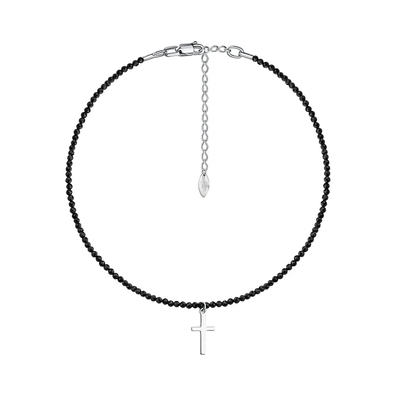 Колье  серебряное со шпинелью