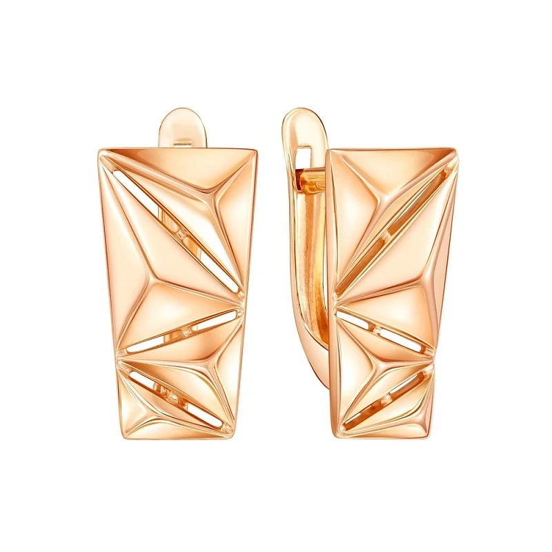 Серьги  из красного золота