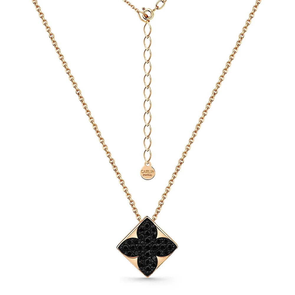 Колье  из красного золота с фианитом