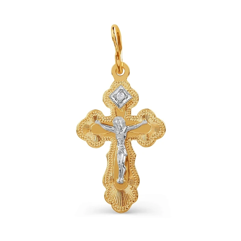 Подвеска  из красного золота с фианитом