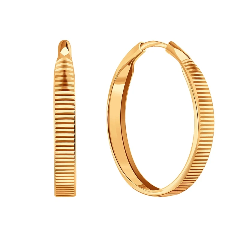 Серьги  из красного золота