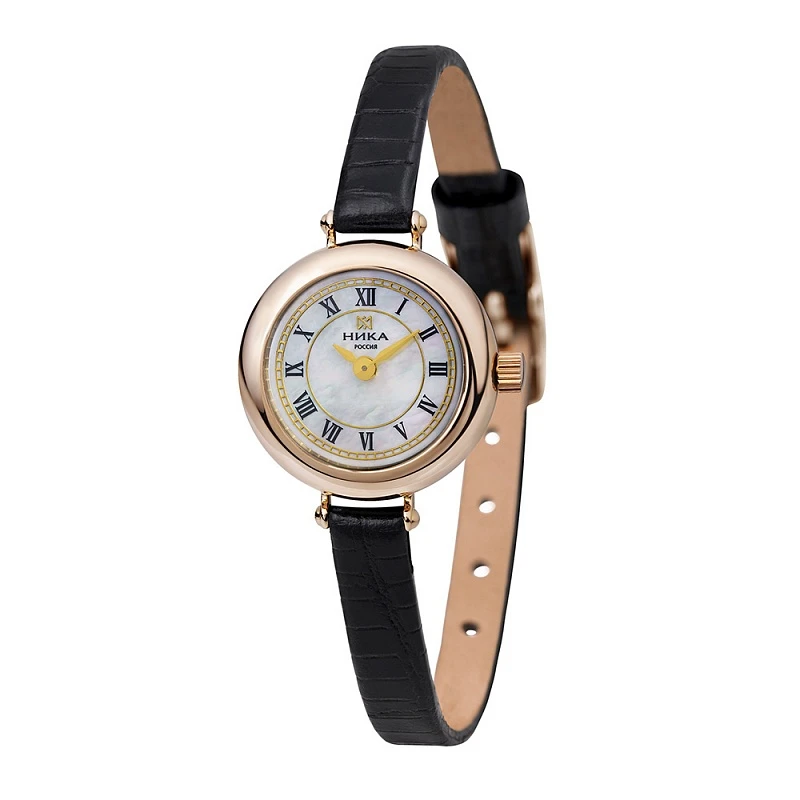 Часы  из красного золота с перламутром