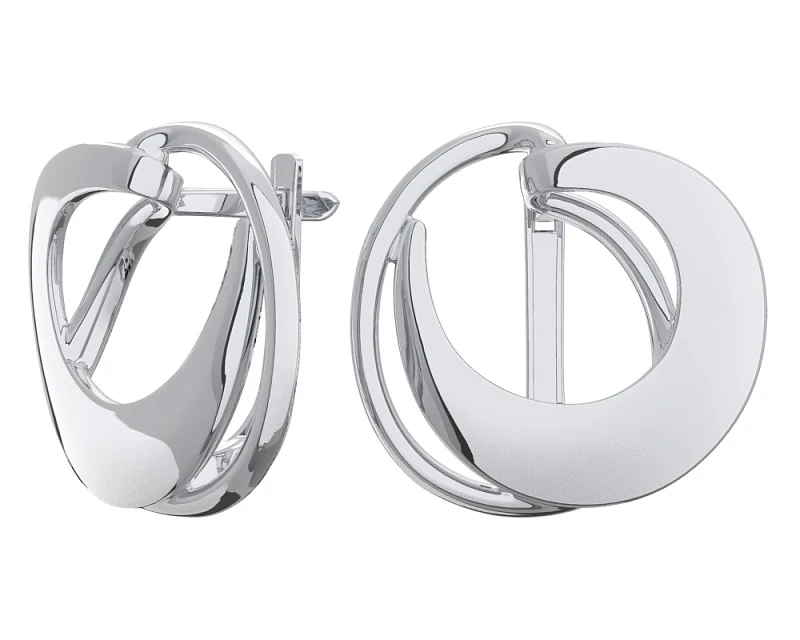 Серьги  серебряные