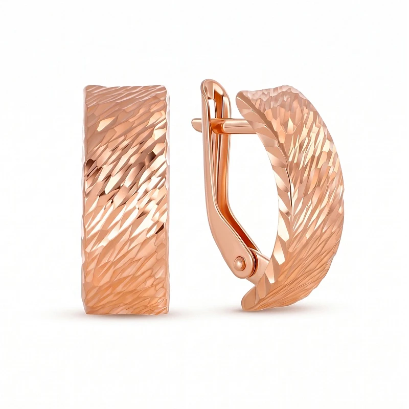 Серьги  из красного золота