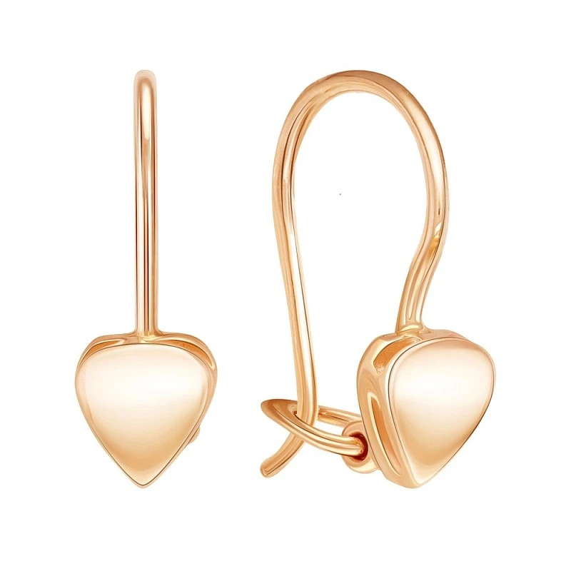 Серьги  из красного золота