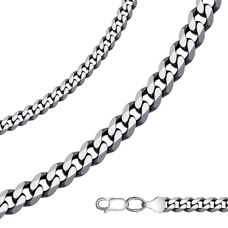 Цепь  из серебра с чернением