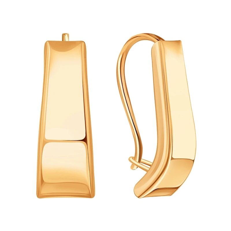 Серьги  из красного золота