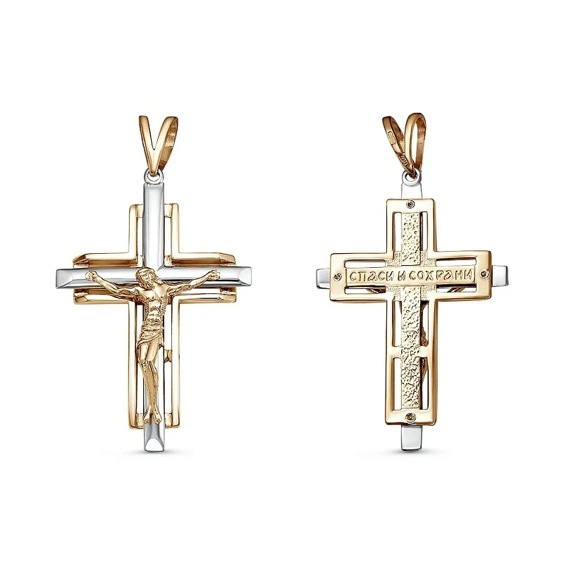 Подвеска  из комбинированного золота