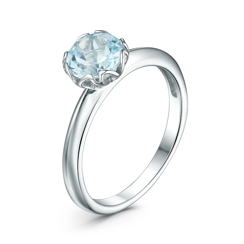 Кольцо  серебряное с топазом