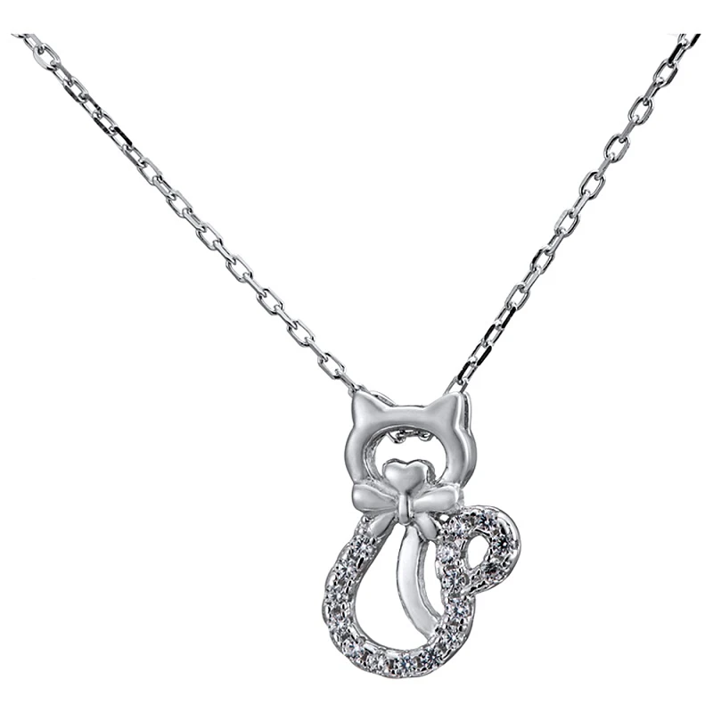 Колье «Сильверк» серебряное с фианитом