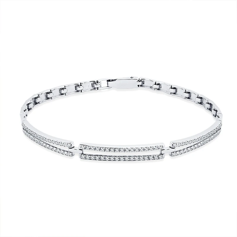 Браслет  из белого золота с природным бриллиантом