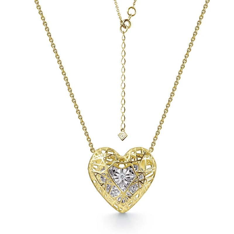 Колье  золотое с природным бриллиантом