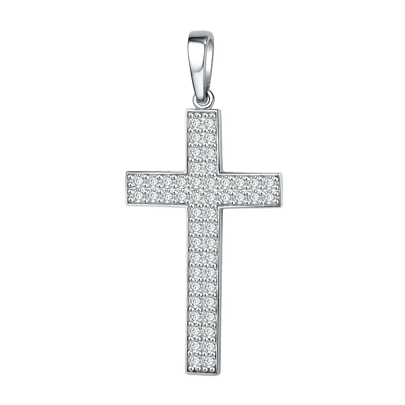 Подвеска  серебряная с фианитом