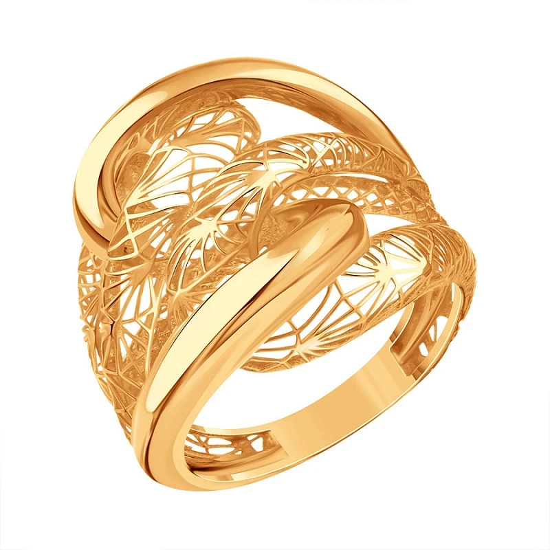 Кольцо  из красного золота