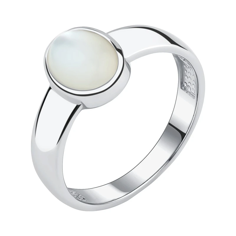 Кольцо  серебряное с перламутром