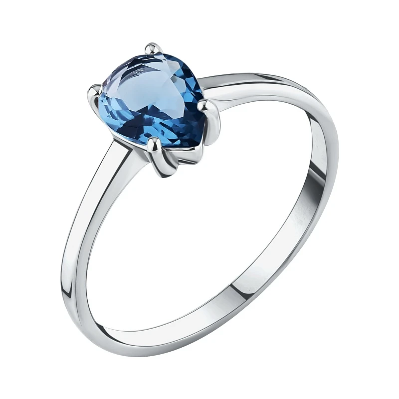 Кольцо  серебряное с кварцем