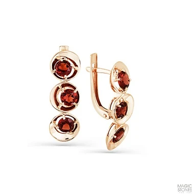 Серьги «MAGIC STONES» золотые