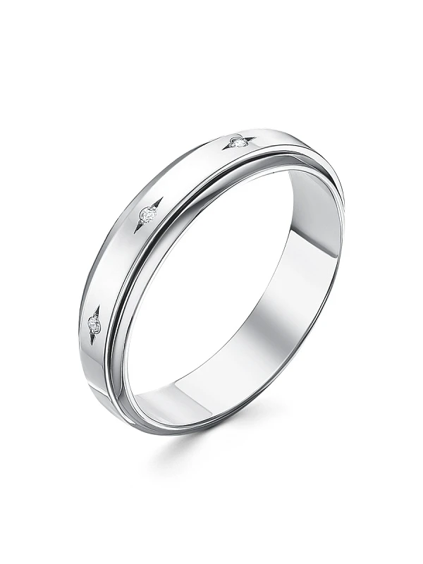 Кольцо  серебряное с фианитом