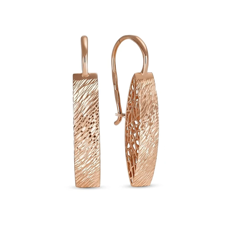 Серьги  из красного золота