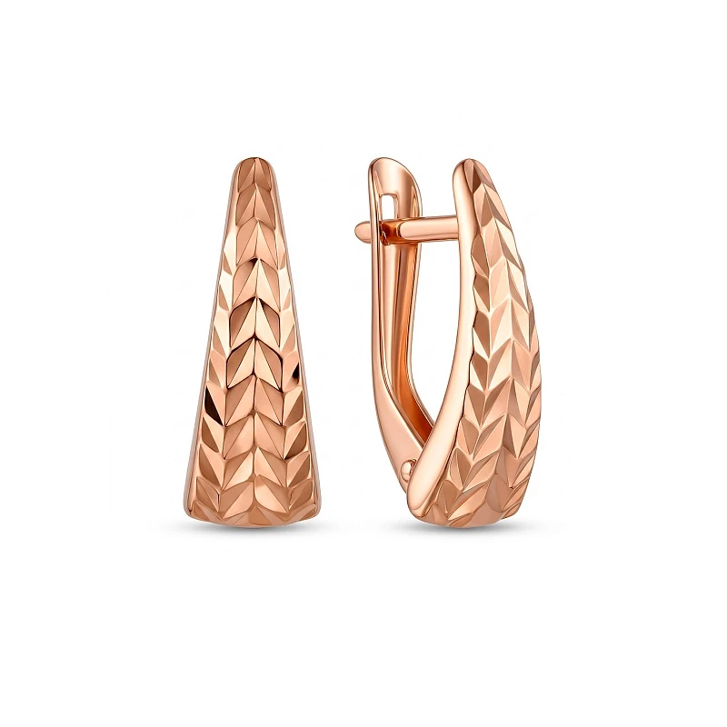 Серьги  из красного золота