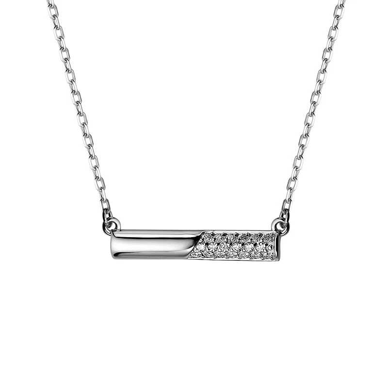 Колье  серебряное с фианитом