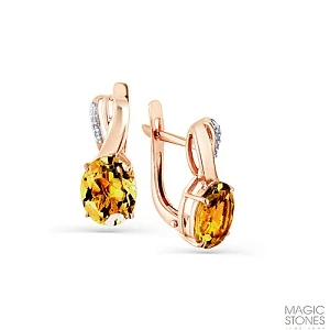 Серьги «MAGIC STONES» золотые