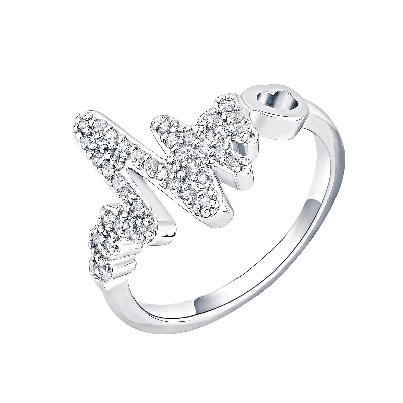 Кольцо  серебряное с фианитом