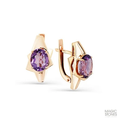 Серьги «MAGIC STONES» золотые