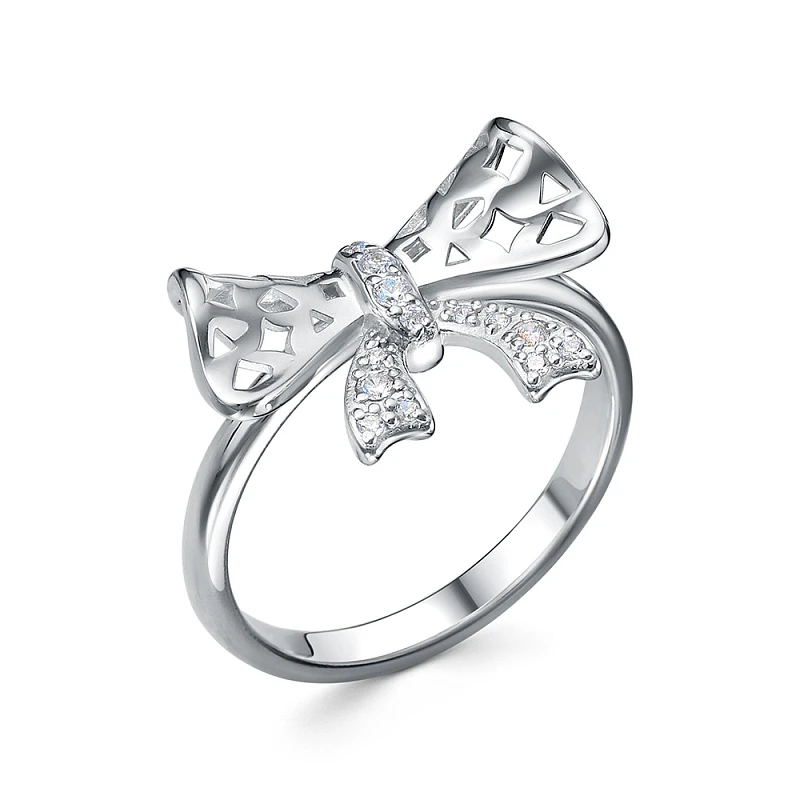 Кольцо  серебряное с фианитом