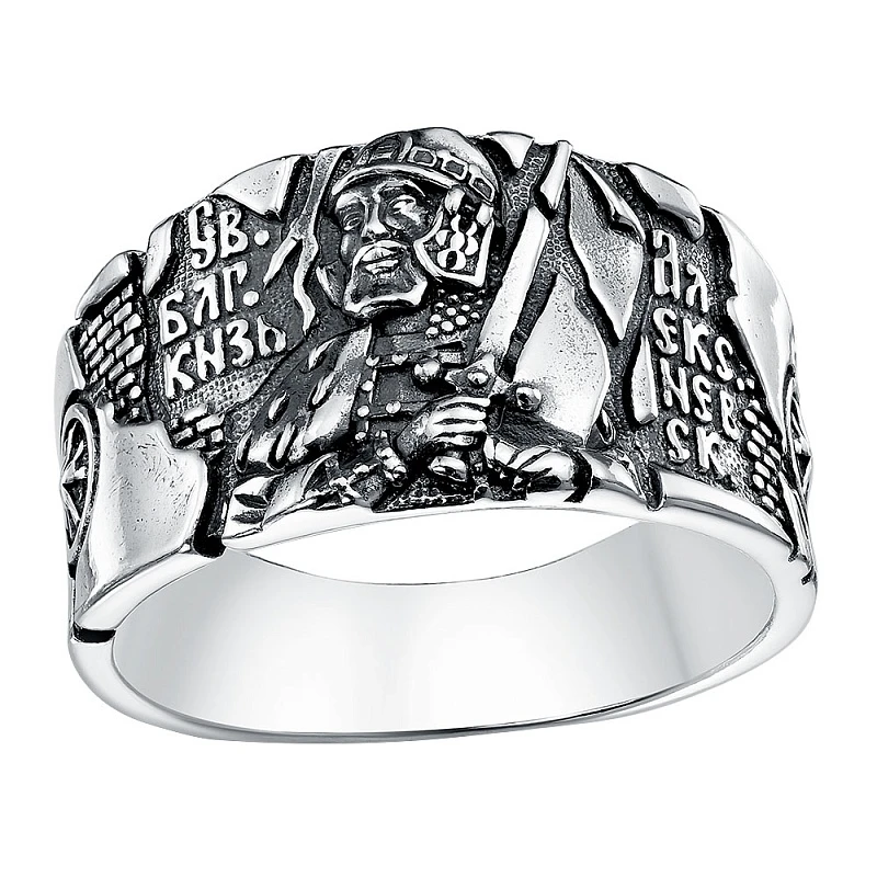 Кольцо  из серебра с чернением