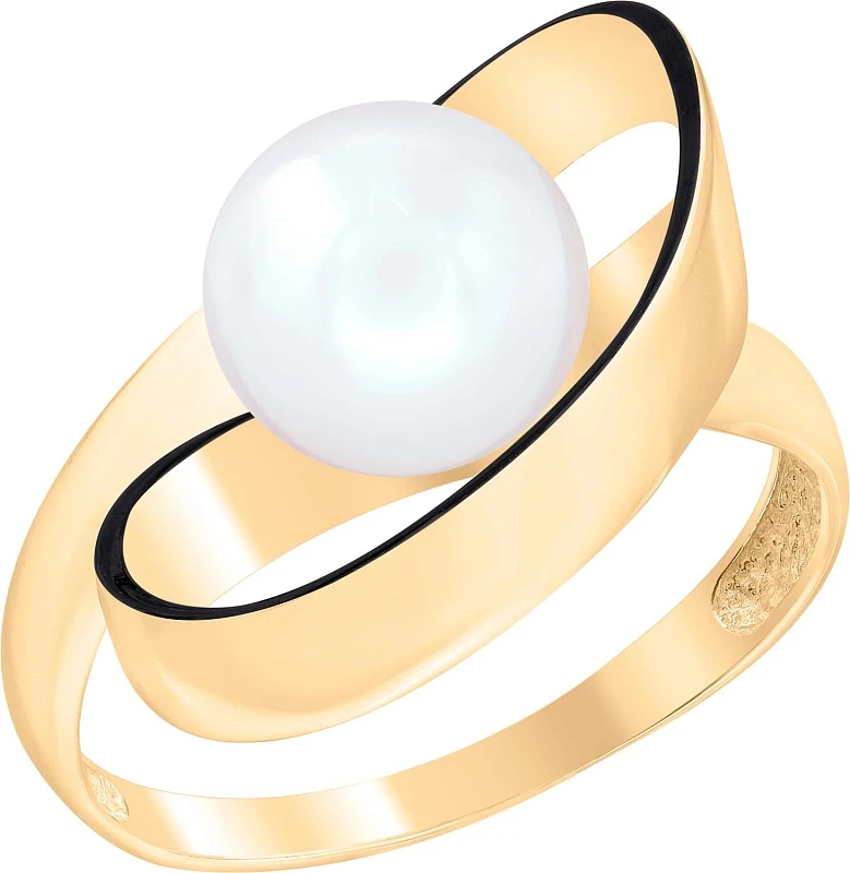 Кольцо  золотое с жемчугом