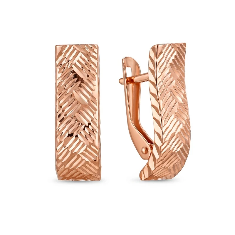 Серьги  из красного золота