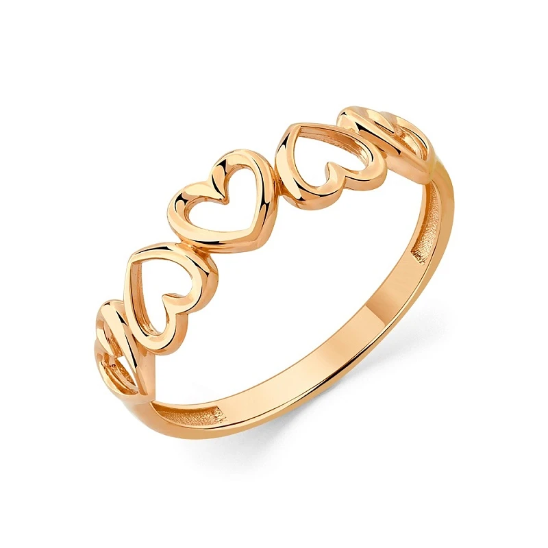 Кольцо  из красного золота