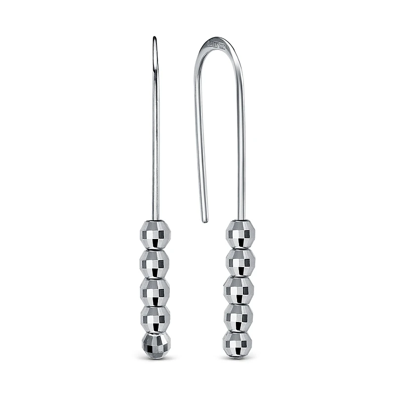 Серьги  серебряные