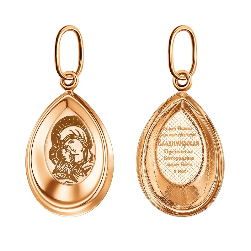 Подвеска  из красного золота