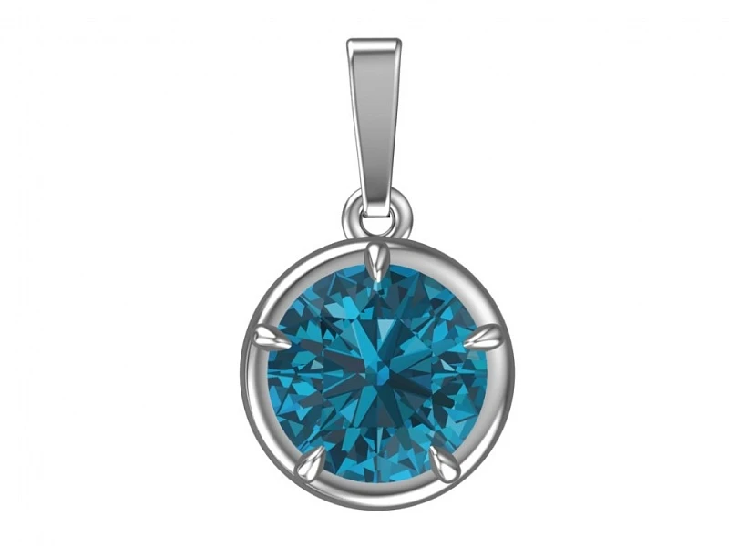 Подвеска  серебряная с кварцем