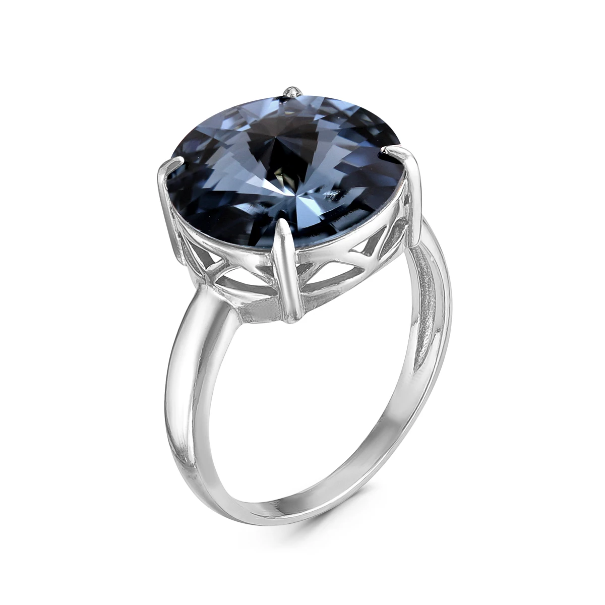 Кольцо  серебряное с фианитом