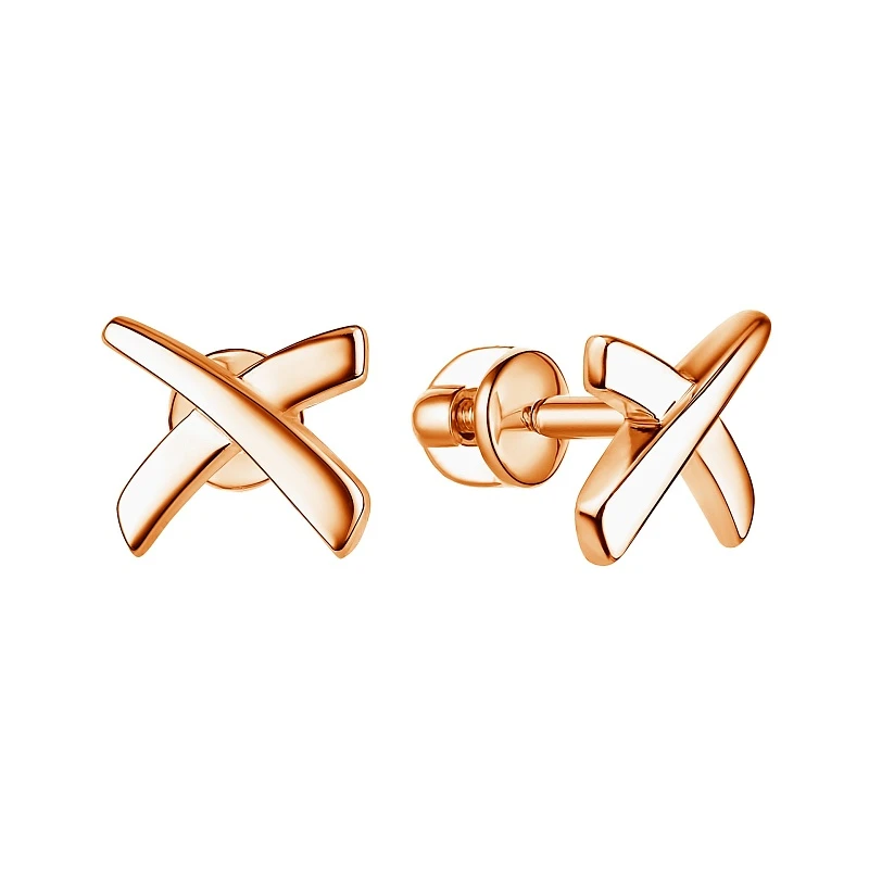 Серьги  из красного золота