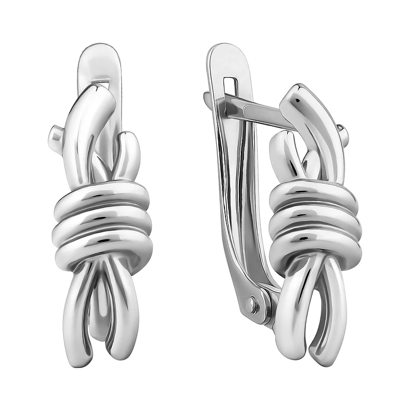 Серьги  серебряные