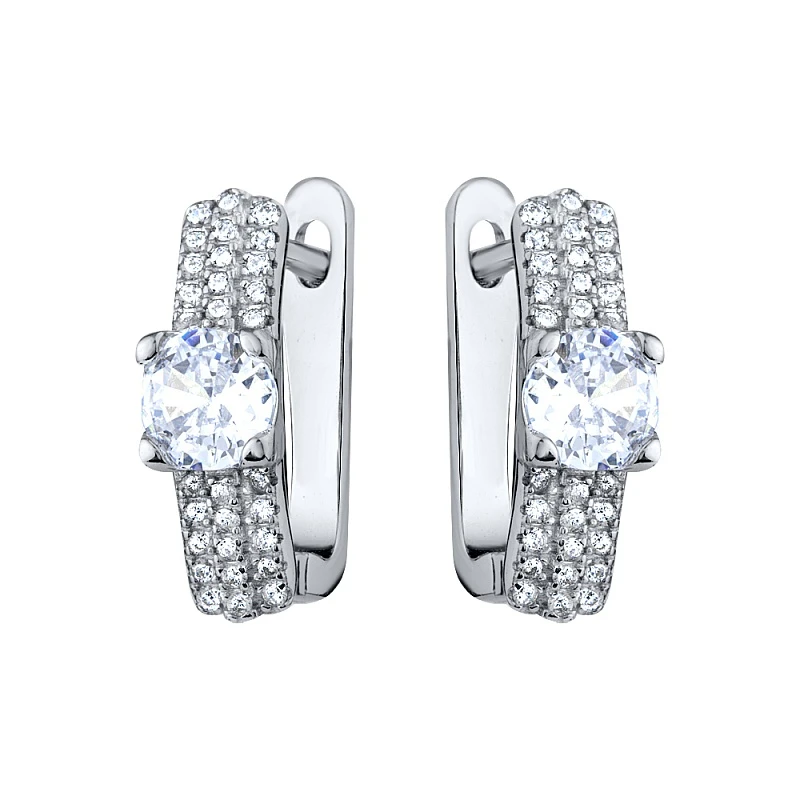 Серьги  серебряные