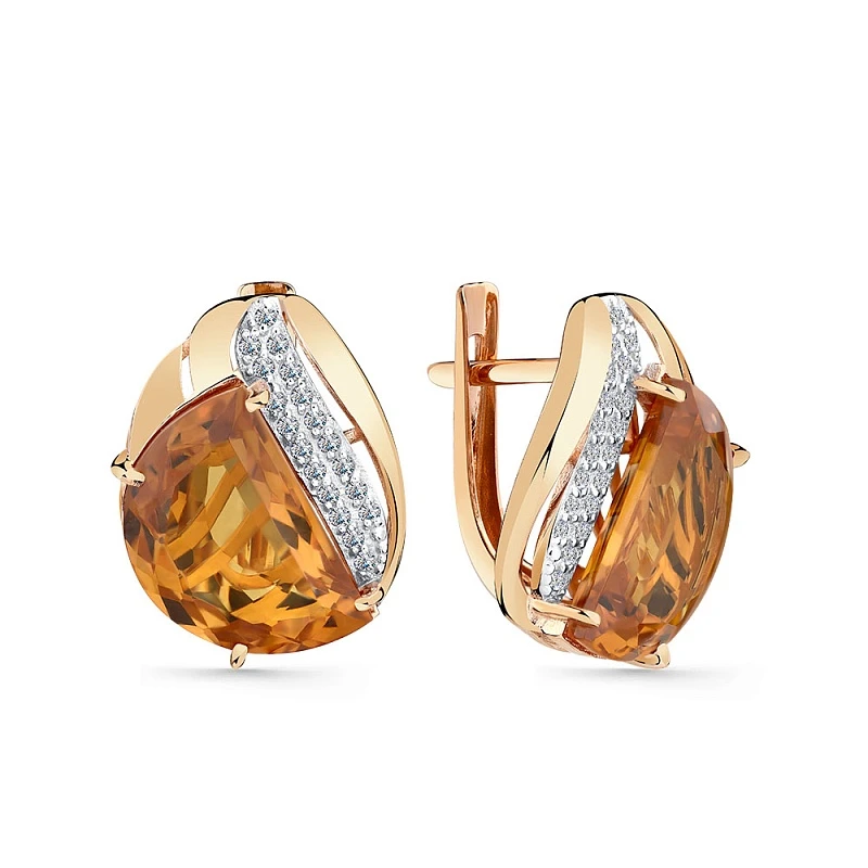 Серьги «Мастер Бриллиант» золотые