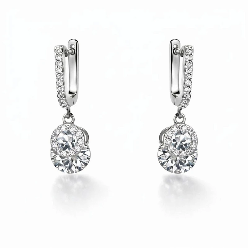 Серьги  серебряные