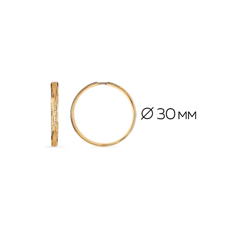 Серьги  из красного золота