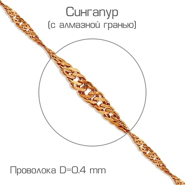 Цепь «KARATOV» золотая