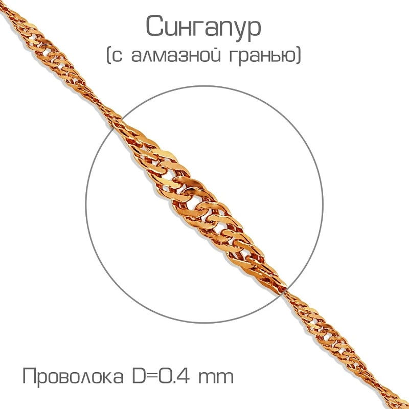 Цепь «KARATOV» золотая