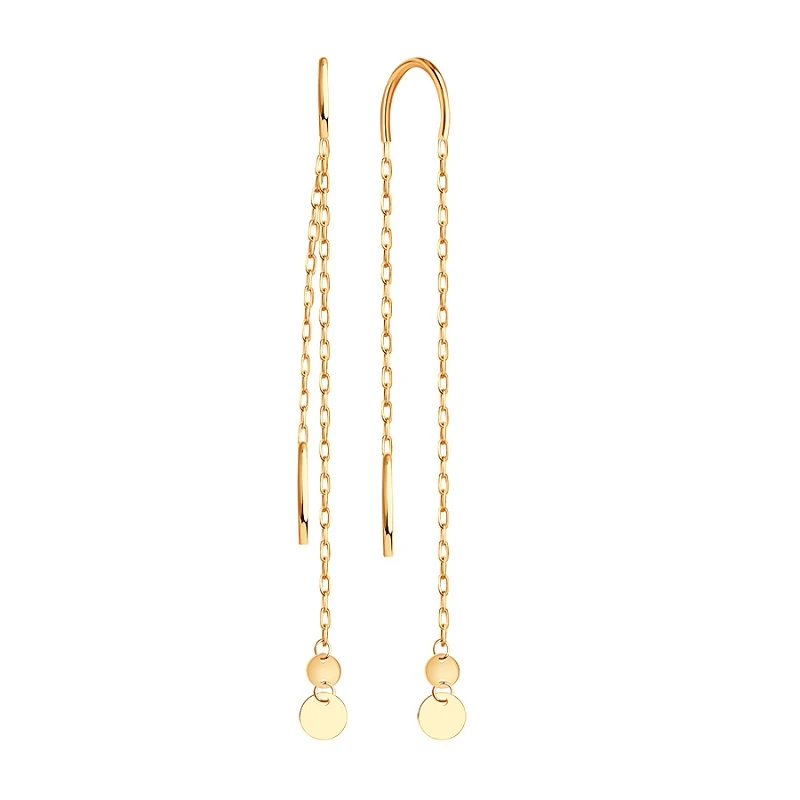 Серьги «KARATOV» золотые