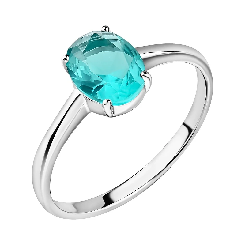 Кольцо  серебряное с кварцем