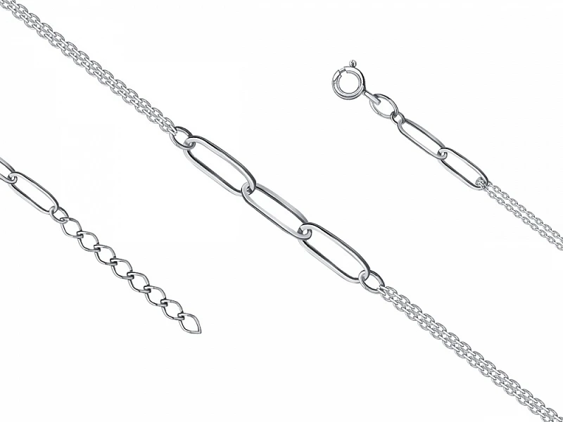 Браслет  серебряный