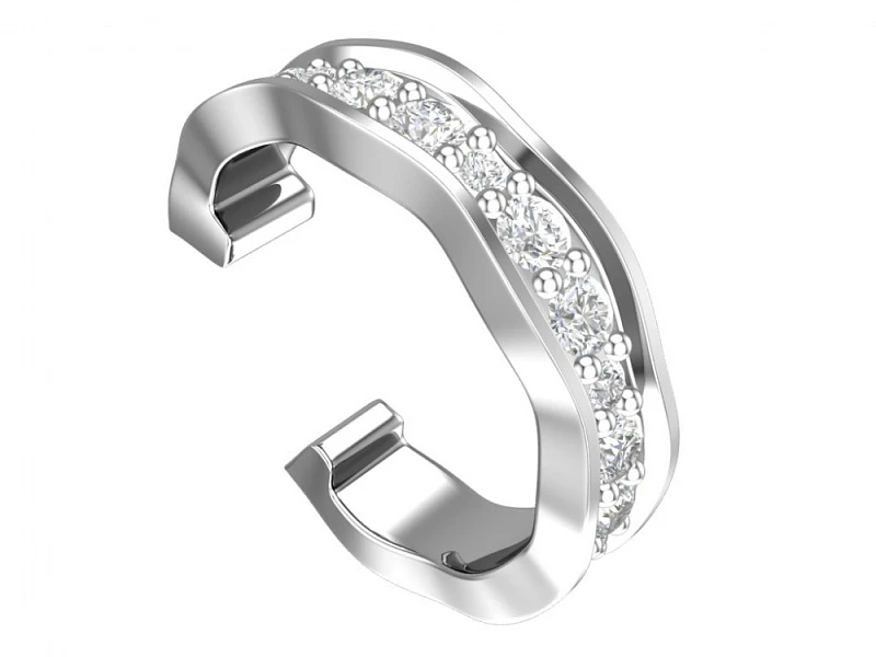 Серьги  серебряные с фианитом